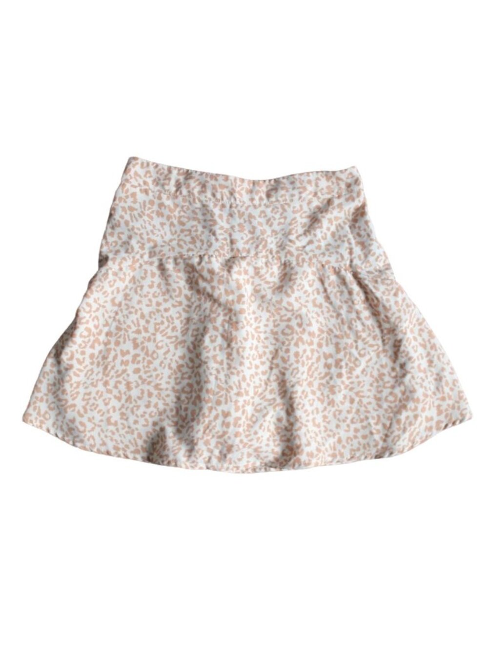 Originality Womens Animal Print Scooter Skirt-Beige/White-Size Small-GUC